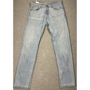 Levis 505 Jeans Mens Light Wash Blue W32 X L33 Denim Bootcut Light Whiskering